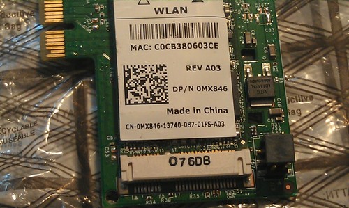 PCI-E x1 WLAN Card Dell CN-0MX846-13740-087-01FS-A03 CN-0GW073-13740-087-01JF - Picture 2 of 4