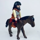 Vintage Playmobil 1 Knight Kings Guard with Horse Figures Fantasy Dwarf Medieval