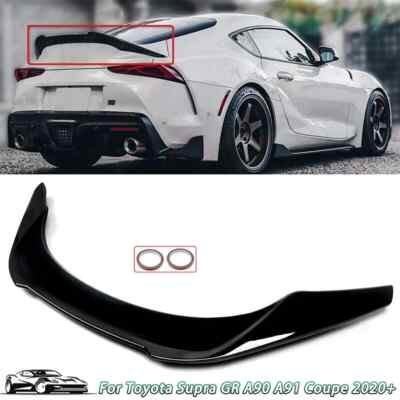 For 2020-2025 Toyota Supra A90 A91 GLOSS BLACK Trunk Spoiler Wing Lip TD Style