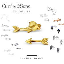 925 Sterling Silver Arrow Design Stud Earrings