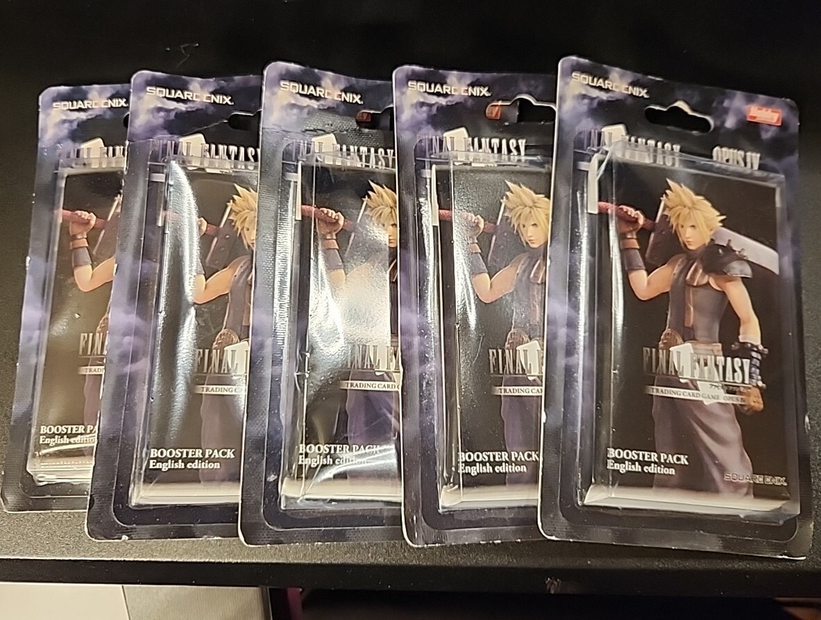5x final fantasy tcg opus iv new sealed booster pack lot