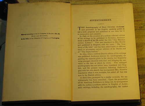 THE STORY OF MY LIFE by Hans Christian Andersen 1871 Author's Edition Hougton HC - Picture 10 of 15