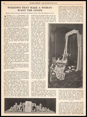 1919 Rose O'Neill Kewpie Doll Window Display Photo The Toy Shop Article Print Ad