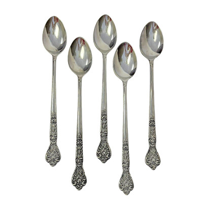Versailles Set of 5 Iced Tea Spoon MSI Japan Stainless Silverware Flatware 7.75''