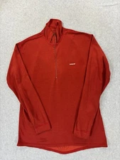 Patagonia Capilene 1/4 Zip Base Layer Pullover (Men's Medium) Red