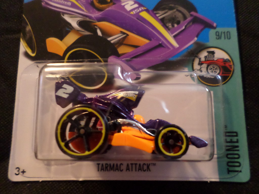 HW HOT WHEELS 2017 HW TOONED #9/10 TARMAC ATTACK  HOTWHEELS PURPLE VHTF