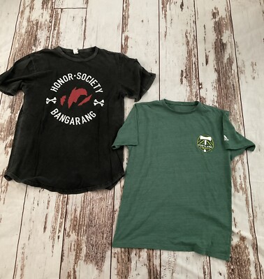 MENS RETAIL STAFF PORTLAND TIMBERS AND HONOR SOCIETY BANGARANG T SHIRTS