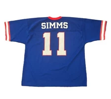 New York Giants Jersey XL Phil Simms Vintage Logo 7 Blue 