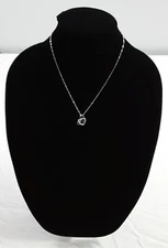 New, Woman’s Sterling Silver Mother/Daughter Interlocking Heart Necklace