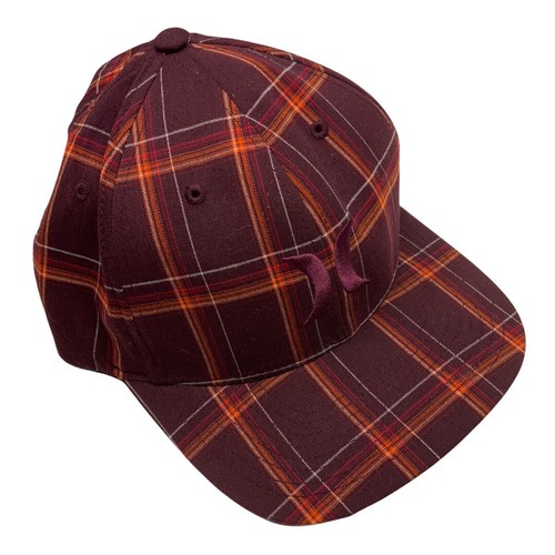 HURLEY men's Flex-fit Yupoong Red Plaid 