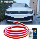 70" RGB Dynamic Scan Hood Light Strip Start-up Light For VW Tiguan R Line Golf R