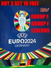 TOPPS EURO 2024 GERMANY STICKERS GROUP E- GROUP F - LEGENDS