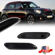 For Mini Cooper Countryman 2012-2017 R60 R61 Fender Side Marker Light Smoke Lens