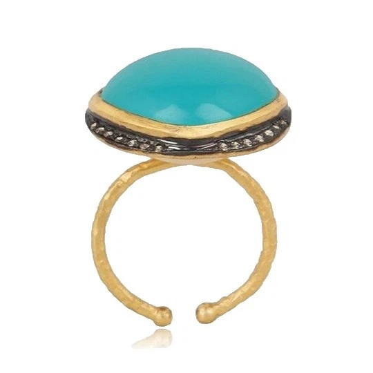 Chalcedony Black Fashion Rings