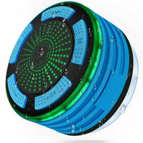 Водонепроницаемый Bluetooth-динамик IPX7 с присоской, небесно-голубой, новый - Изображение 3 из 4