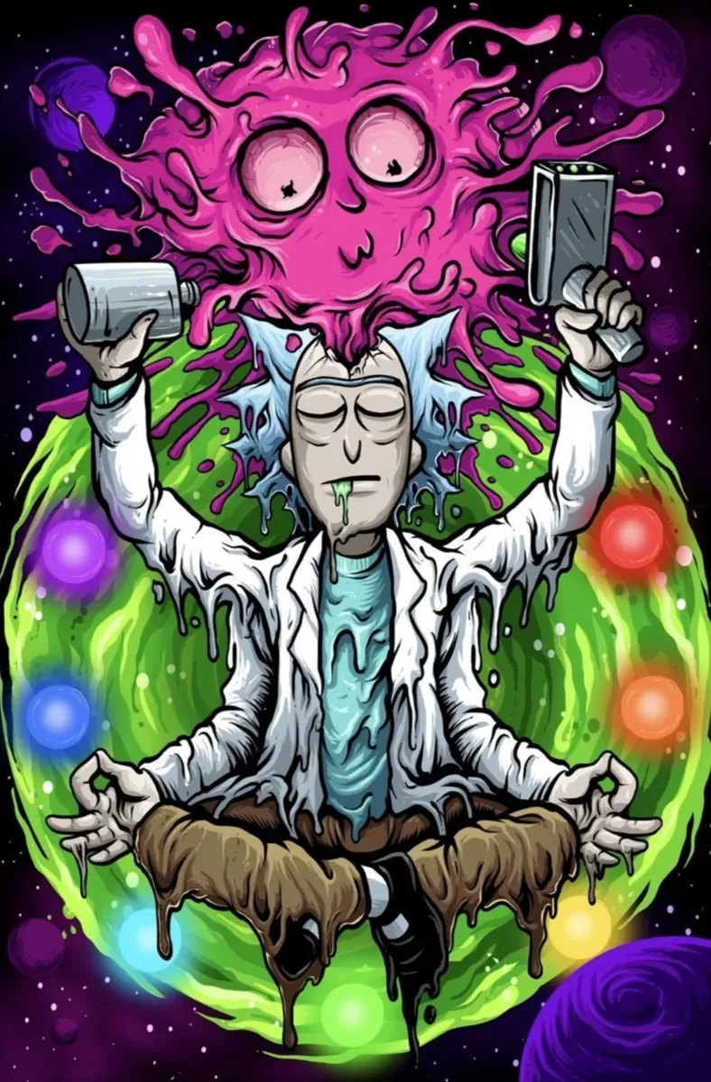 420 Rick and Morty Background