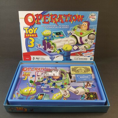 Operation Toy Story Board Game W/Buzz Lightyear Disney Pixar