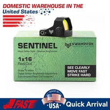 Swampfox Sentinel Green/Red DOT Sight 1x16mm 3MOA Micro Reflex SNL00116 RMSc Cut