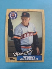 SPARKY ANDERSON 1987 TOPPS BASEBALL CARD # 218 F5834