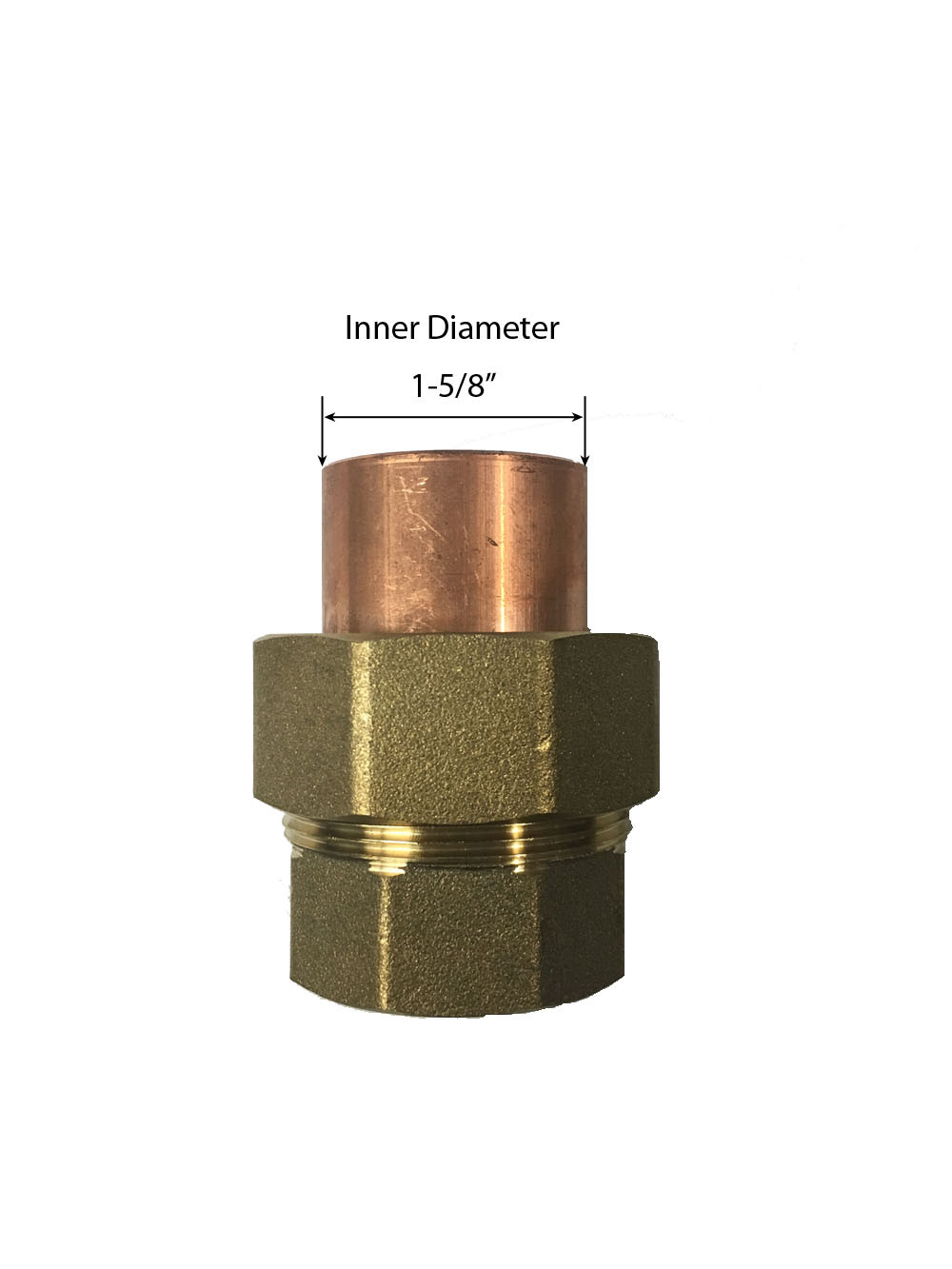 Libra Supply 1-1/2 inch, 1-1/2'' Lead Free Copper Brass Sweat Female Union CxF