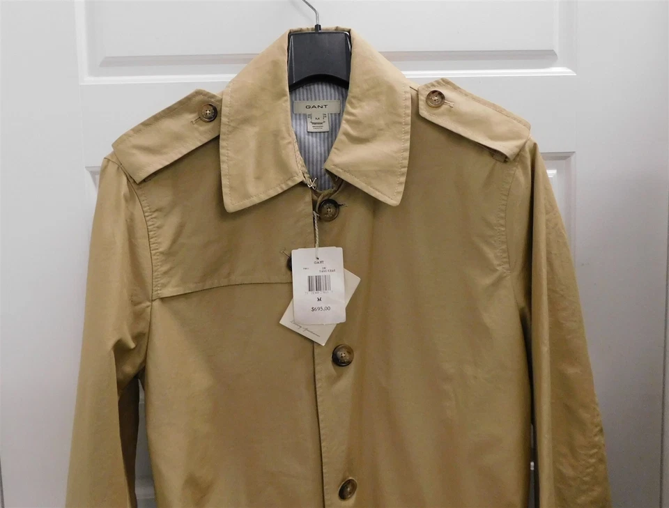 Nueva gabardina Gant caqui oscuro con cinturón $695 talla M Foto 2 de 4