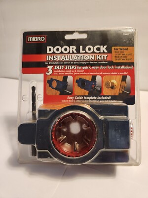 NIB MIBRO 300681 Carbon Steel Door Lock & Deadbolt Installation Kit Wood Doors
