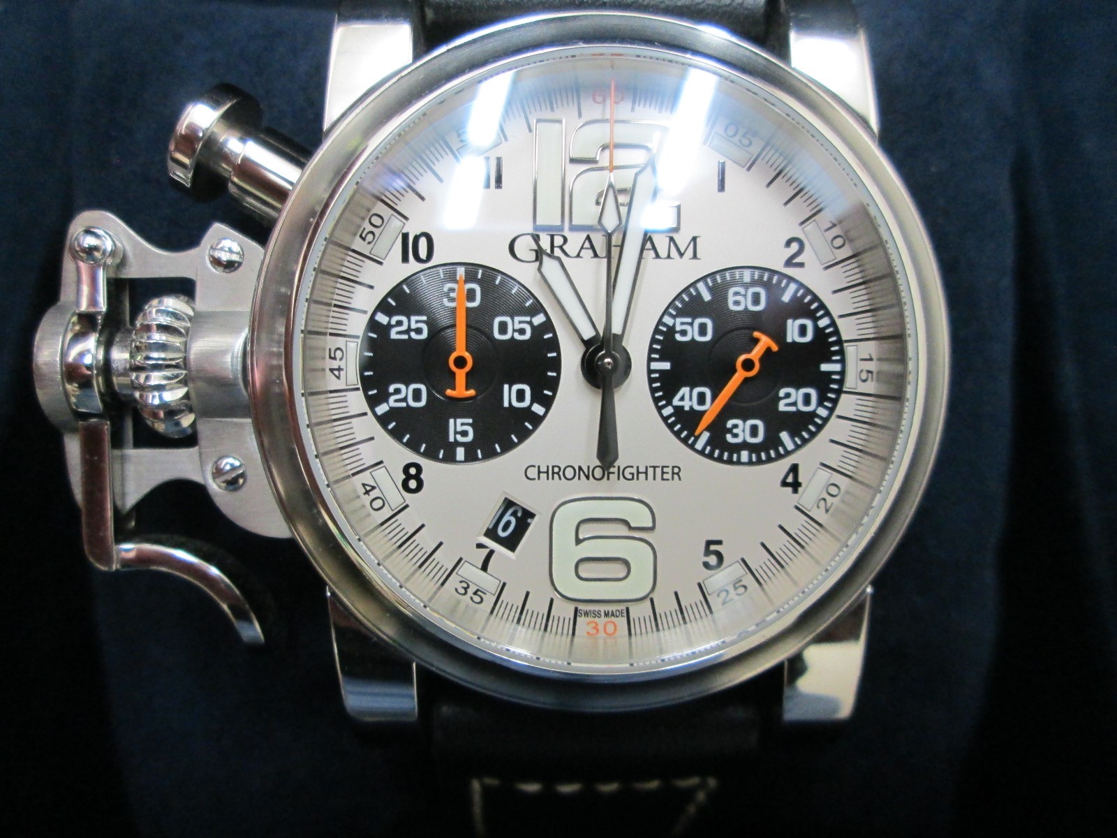 GRAHAM CHRONOFIGHTER CHRONOGRAPH 2 REGISTER STAINLESS BACK RUNNINGWatch NO.1293