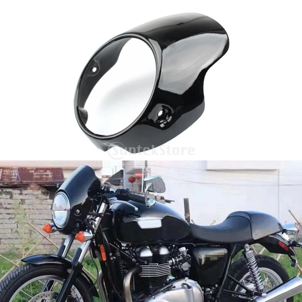 7inch Black Motorcycle Headlight Fairing Protector Universal