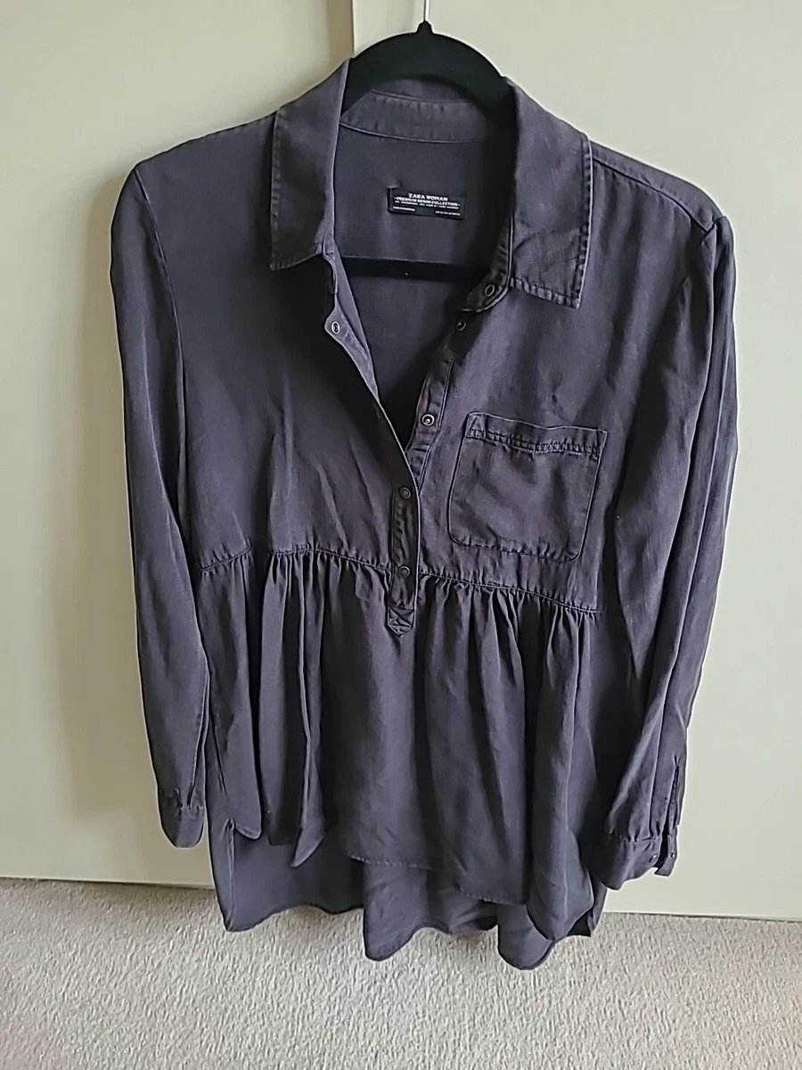Zara woman premium denim collection best sale shirt