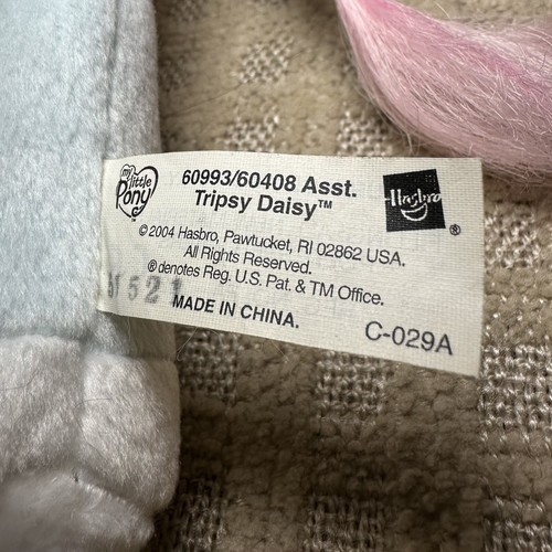 "Vendaje para la cabeza de vinilo de felpa Hasbro My Little Pony Baby Tripsy Daisy 2004 de colección" - Imagen 10 de 10