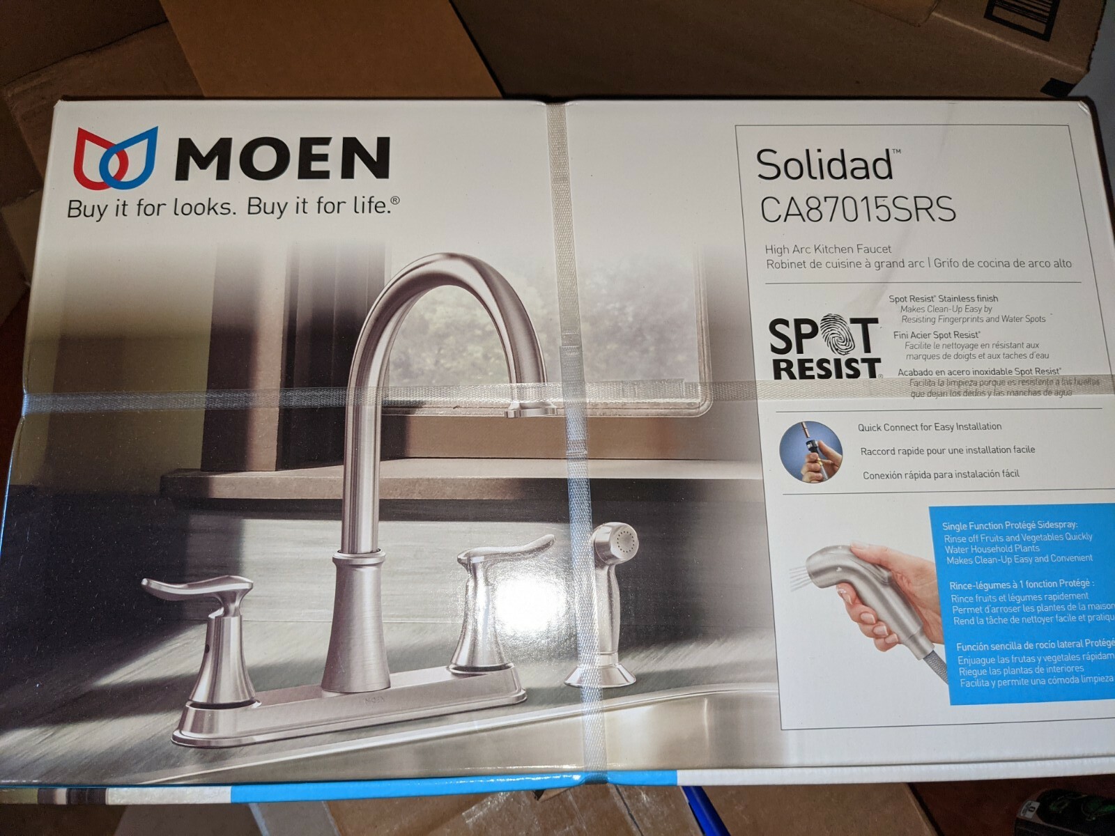 Moen Solidad HighArc Kitchen Faucet with Side Spray eBay