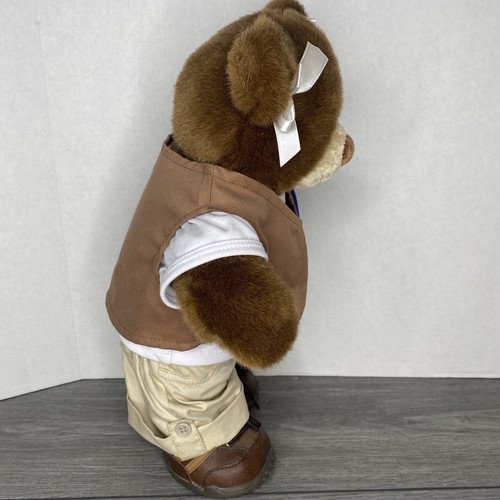 Build the Bear Brown Teddy Bear Plush 14" with Build the Bear Outfit and Shoes - Picture 4 of 11