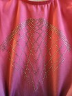 Girl's Pink and Purple Ombre Rhinestone Gymnastics Leotard Child Size 6 CS — photo 3