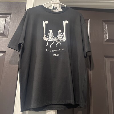Sabotage SBTG Surplus T-Shirt White Black Skeleton size L BNWT DS 