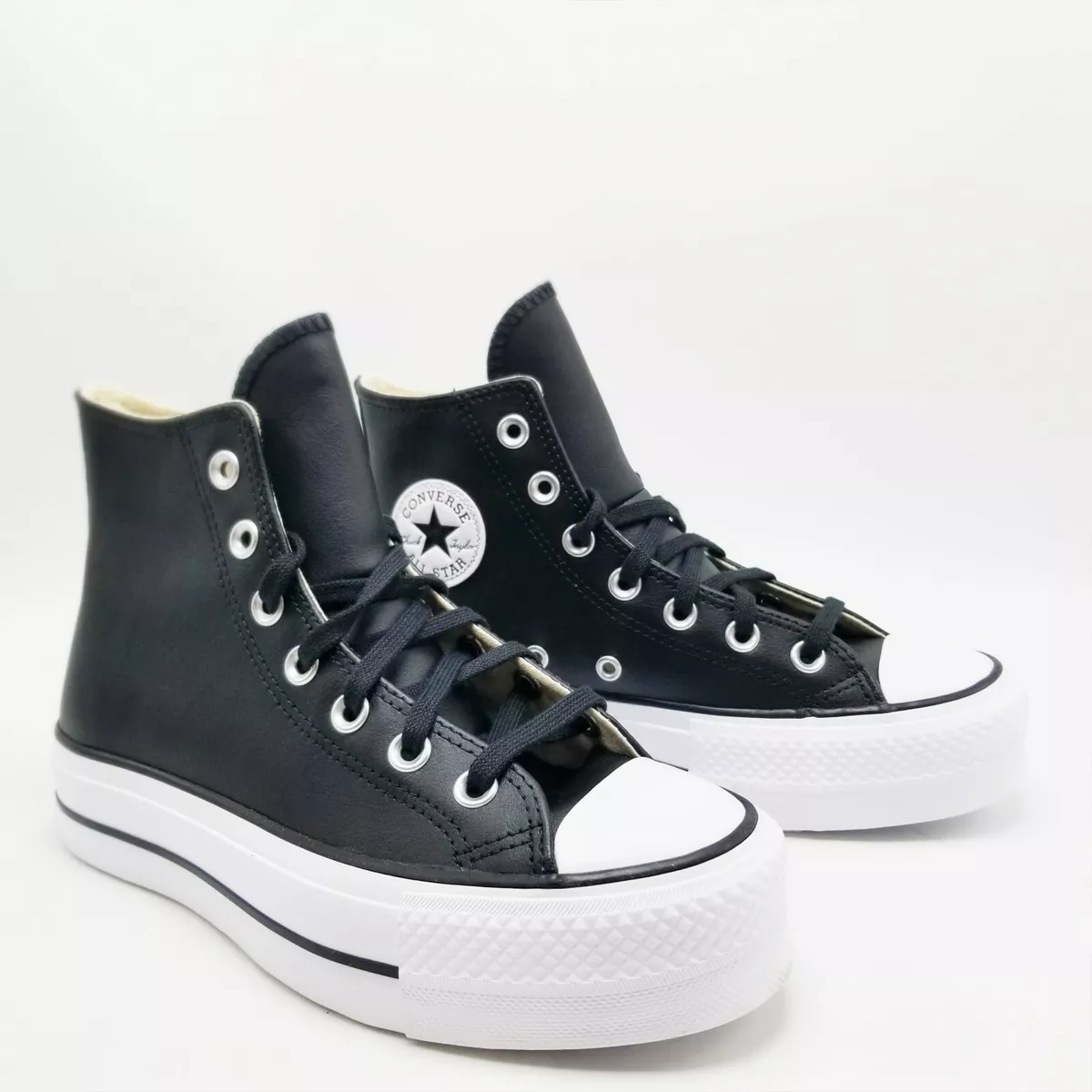 Converse Chuck Taylor All Star Platform High Leather In Black