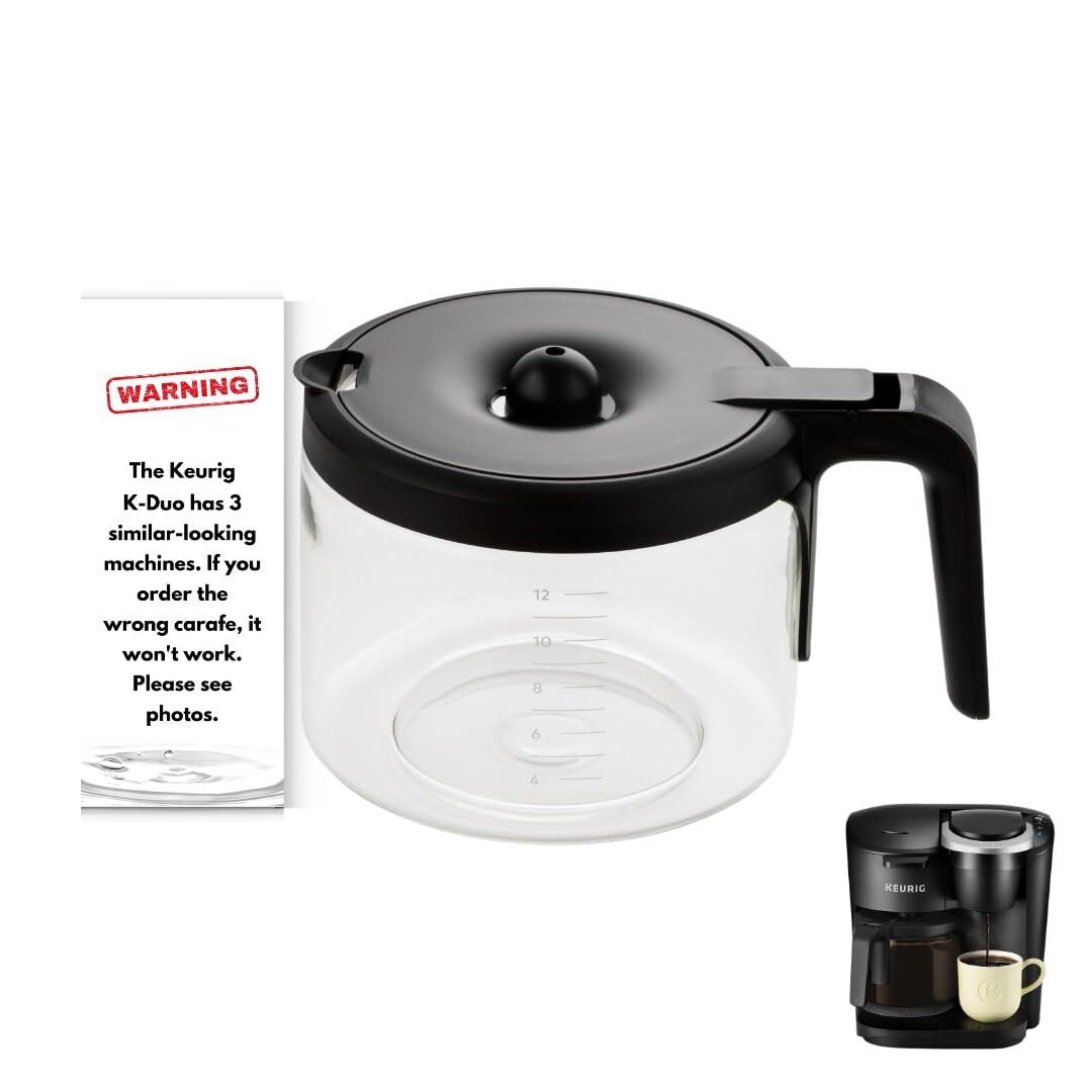 K Duo Essentials Reusable K Cup Carafe Replacement 12-Cup Coffee