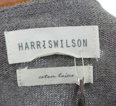 Pull Homme Harris Wilson - Col Rond Gris - Taille 2XL - Coton Et Laine - Neuf Avec Étiquettes