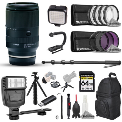 Tamron 28-200mm f/2.8-5.6 Di III RXD Lens - 22pc 64GB Utility Kit