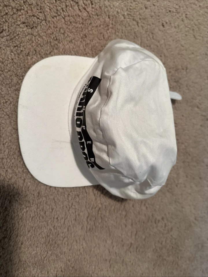 Súper Raro Mario Bros. Película Promo Retro Nintendo Snapback Sombrero Gorra Blanca 1993 Foto 3 de 4