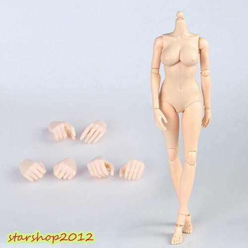 1/6 Female Large Bust Pale Skin Body Half-seamless Flexible For 12" Figure Doll - Picture 3 of 10