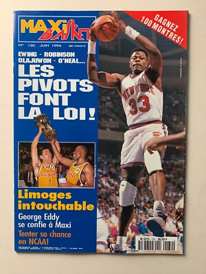 MAXI BASKETBALL NR. 130 JUNI 1994 LIMOGES LE 8eme SACRE - PATRICK EWING