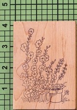 Garden Flowers with Pot G53 Wood Mounted rubber stamp by Great Impressions