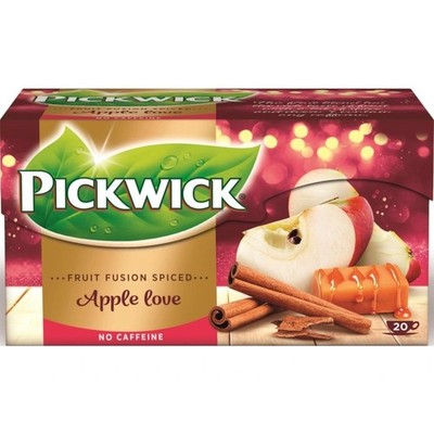 PICKWICK tea:APPLE LOVE Fruit Fusion Spiced-DECAF- 1 box /20 tea bags SHIPS FREE