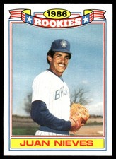 Juan Nieves 1987 Topps #11 Milwaukee Brewers MLB READ FREE SHIPPING AutographDen