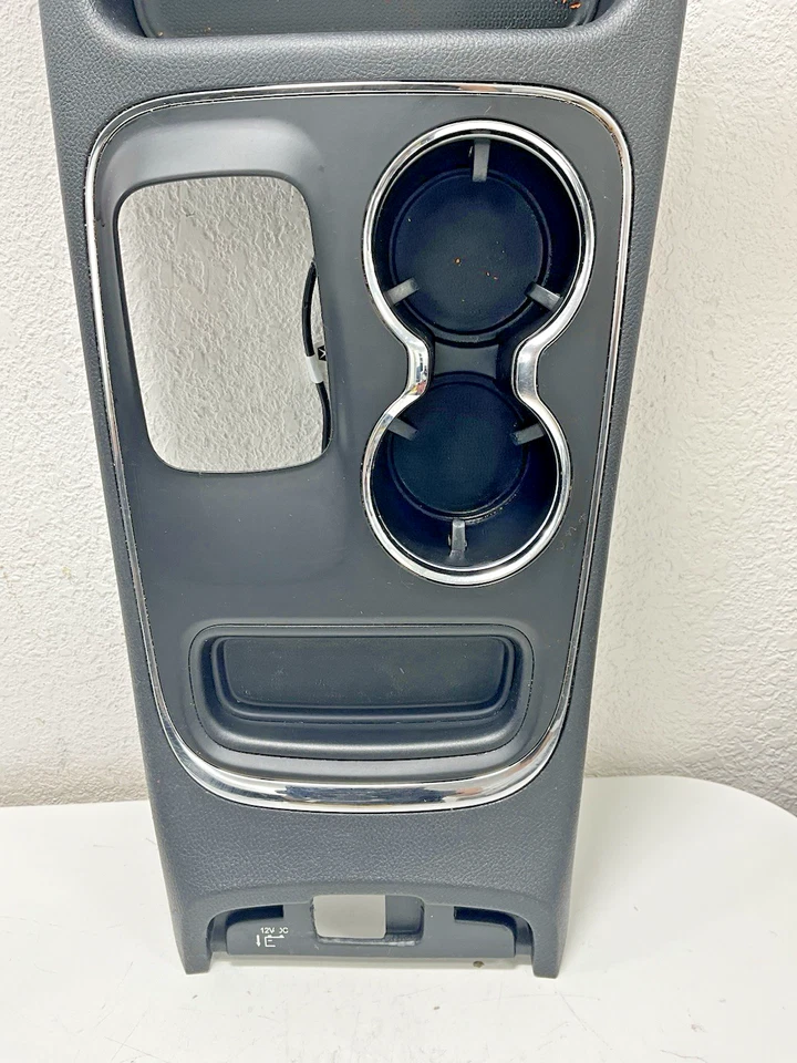 2016 DODGE DURANGO CENTER CONSOLE SHIFTER BEZEL W/CUPHOLDER 68081801AC OEM - Image 3 of 4