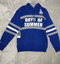Mitchell & Ness LA Dodgers Head Coach Hoodie Mens L Royal Boys Of Summer MLB
