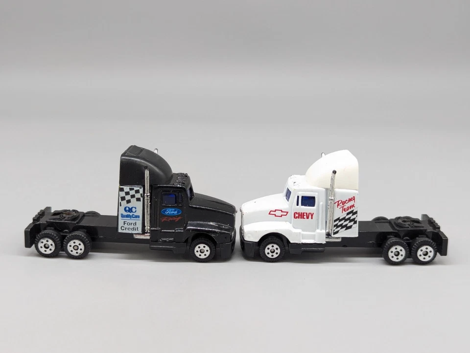 High Speed Diecast Semi Truck Cab Lot Chevy Team Racing Ford Mercedes Benz 1/64 - Image 2 of 4