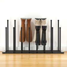 Standing Shoe Racks, Boot Organizer for Tall Boots, Black Metal Boot Rack Fit...