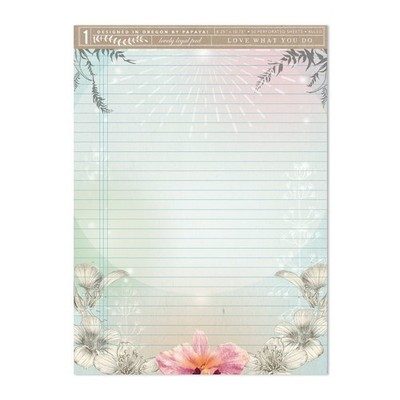 Papaya Art E6 Higher Love Lined Illustrated Double Sided Legal Pad 8.5'' x 11.8 