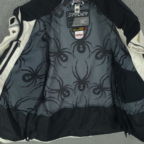 Spyder Ski Jacket Womens 12 Entrant Gii Ivory White Full Zip Winter Ladies - Picture 18 of 19